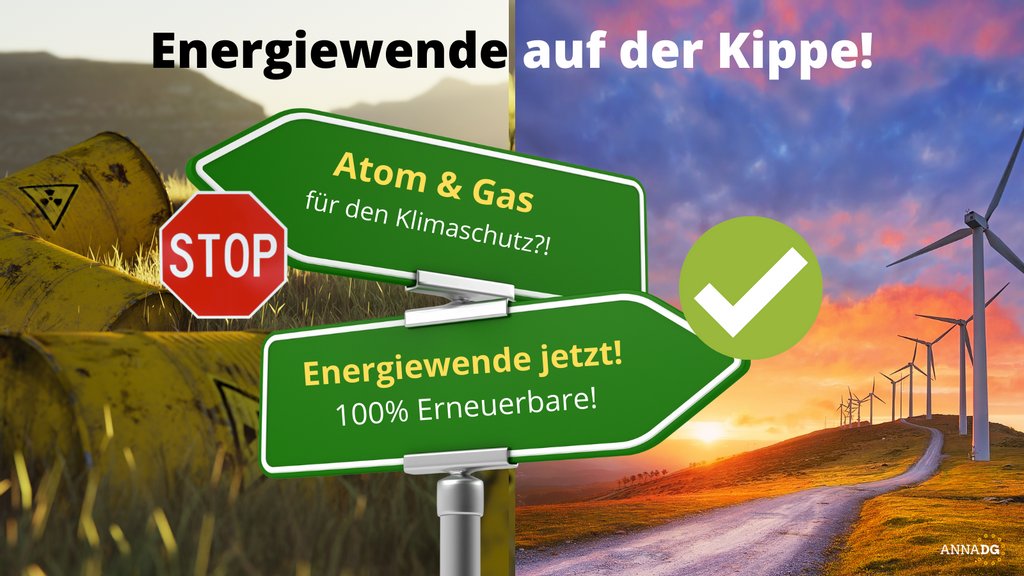 anna_deparnay's tweet photo. Es wäre purer Wahnsinn, #Atomkraft als "nachhaltig" einzustufen!
☢️produziert strahlenden Müll für +240Tsd Jahre!
⚡️gefährdet Mensch, Tier, Umwelt!
Wer garantiert, dass bei zunehmenden Wetterextremenen #Atommüll #AKWs sicher sind?!
#Stopnuclear #taxonomy #energiewende #cop26 https://t.co/iuu8I7v3iJ
