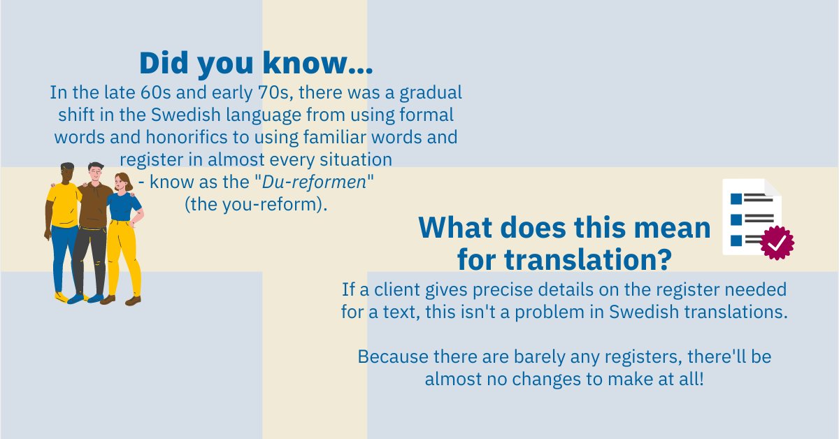 Do you know any other facts that could help with #Swedish #translation? 🤔
If so, follow this link! 👉 bit.ly/stp-vacancies

#xl8 #l10n #freelance #translators #Sweden #localization #JobAlert #languages