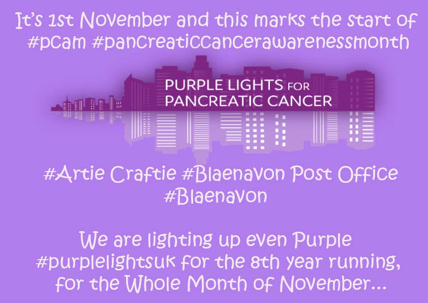 When you pass our doors this month. <a href="/Cuckooqueen/">Linda Reardon 💜🏴󠁧󠁢󠁷󠁬󠁳󠁿</a> <a href="/PancreaticCanUK/">Pancreatic Cancer UK</a> #pcam #purplelightsuk #pancreaticcancerawarenessmonth #Blaenavon