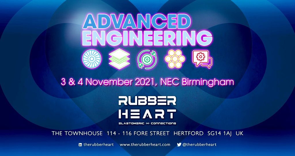therubberheart's tweet photo. #RubberHeart♾ will be @AdvancedEngUK 2021 @theNEC in Birmingham 🇬🇧 

3rd - 4th November 2021 🗓

We hope to see you there! 👀

#RubberIndustry #RubberMarketing #RubberEvents #RubberJobs #RubberEngineering #RubberTesting
#RubberTraining #RubberNerds🥽

🖤 https://t.co/ikZatuj7Yu https://t.co/RKzv5mrq7l