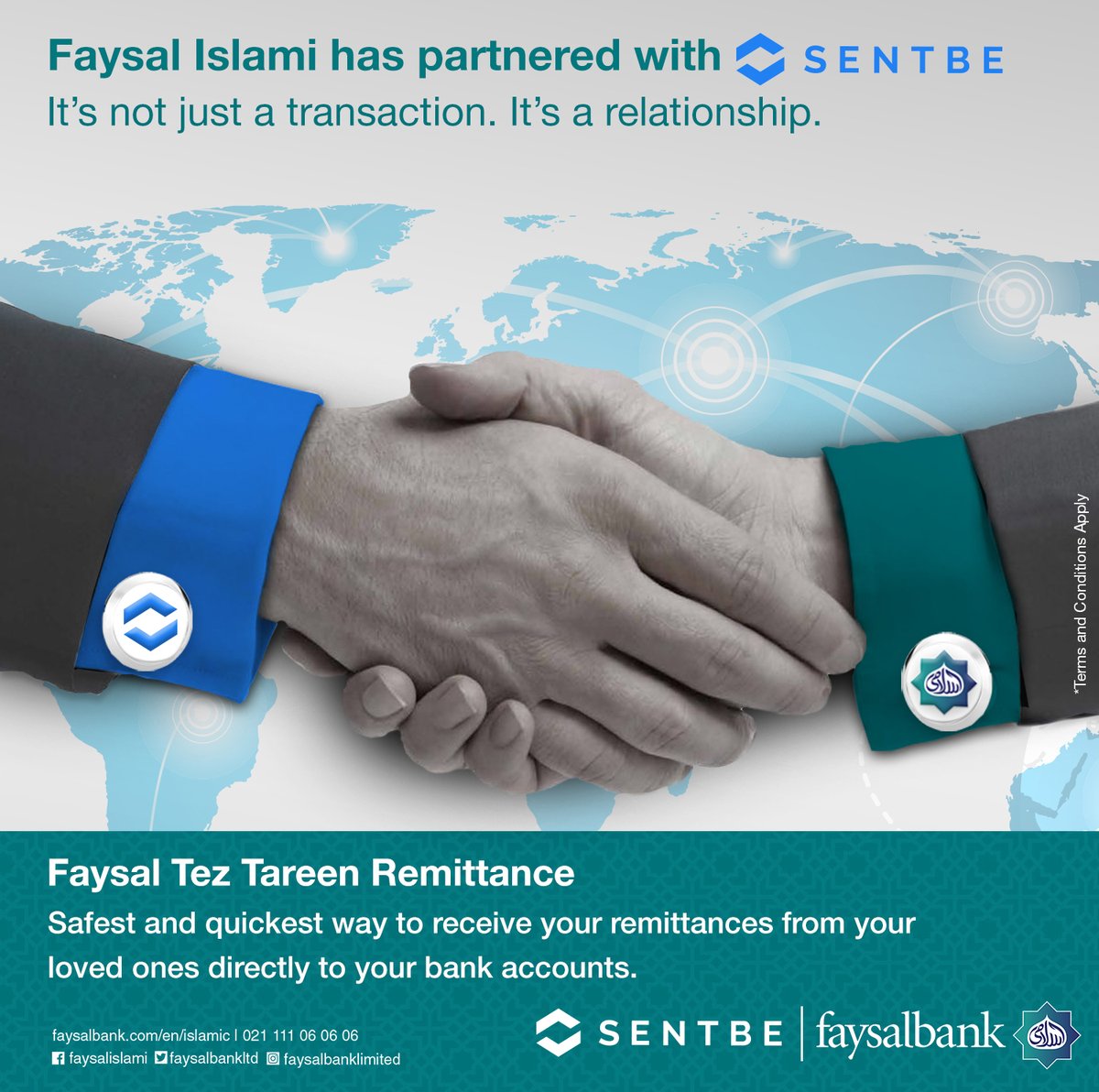 Faysalbankltd's tweet photo. Faysal Bank partners with Sentbe for Home Remittances. Now receive instant payments from Sentbe into any bank account in Pakistan
For more info, visit https://t.co/tb5gfmnT3J
#FaysalIslami #Sentbe #Partnership #TezTareen #Remittances #SendMoneyToPakistan #TransferMoney https://t.co/8dY2MuLa0v