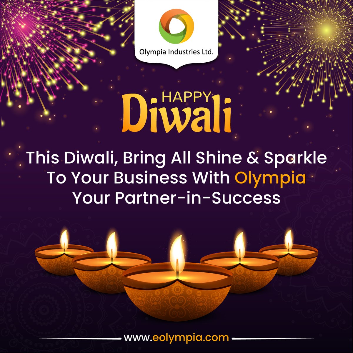 Olympia_Ind's tweet photo. Happy, Safe, &amp; Prosperous Diwali from the entire team of Olympia Industries Limited!
May this year bring shine like sparkles, glow like diyas to your businesses and burn all the negativity like crackles. 
#Olympia #Olympiaindustries #diwali #diwali2021 #happydiwali https://t.co/OcqMhvogxO