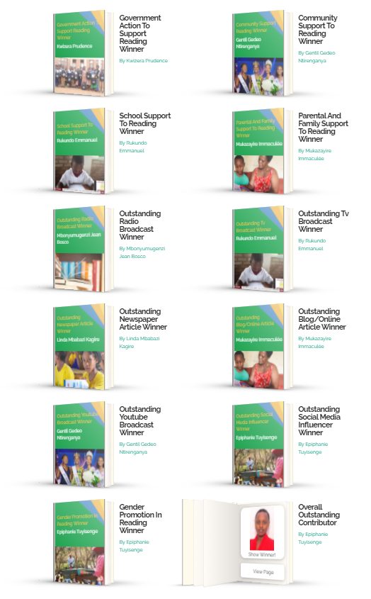 Media are key stakeholders in promoting the culture of reading we want.📚
#MakeTimeforReading 
Check out the winners of the National Reading Campaign Media Awards, with links to their content here on <a href="/SomaRwanda/">Soma Rwanda</a> website👇 
somarwanda.rw/awards/
