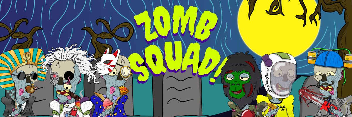 UntaiStudio's tweet image. Halloween is over but not for us. Here's the "Zomb Squad" NFT collection that we did for our client. #WeWaketheDead