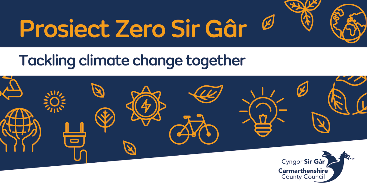 CarmsCouncil's tweet photo. ⬇️THREAD⬇️

Carmarthenshire County Council has strengthened its commitment to tackling climate change with the launch of a new campaign as part of its net carbon zero target 🌍 https://t.co/pRqqcVYogK