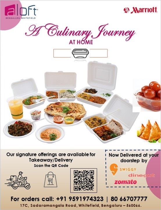BengaluruAloft's tweet photo. Enjoy delicious and healthy meal combo's right at your doorstep!
Our food delivery partners will ensure that you enjoy Aloft's curated food &amp; beverage offerings at your home.
All hygiene &amp; safety checks assured.
For details, please call or Whatsapp #91 9591974323 | 80 66707777 https://t.co/nfEg21NY4G