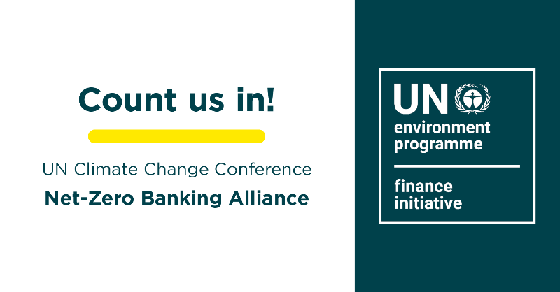 commerzbank's tweet photo. The #Racetonetzero is the top priority at the UN Climate Change Conference in Glasgow. We want to be the financier of choice to make our clients’ transformation efforts thrive. This is underlined by our membership of the Net Zero Banking Alliance @UNEP_FI. Let’s go #Cop26!