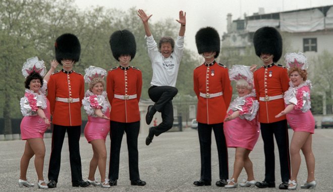 WhoLionel's tweet photo. The Roly Polys and the Cold Stream Guards https://t.co/grcCpsbs4i