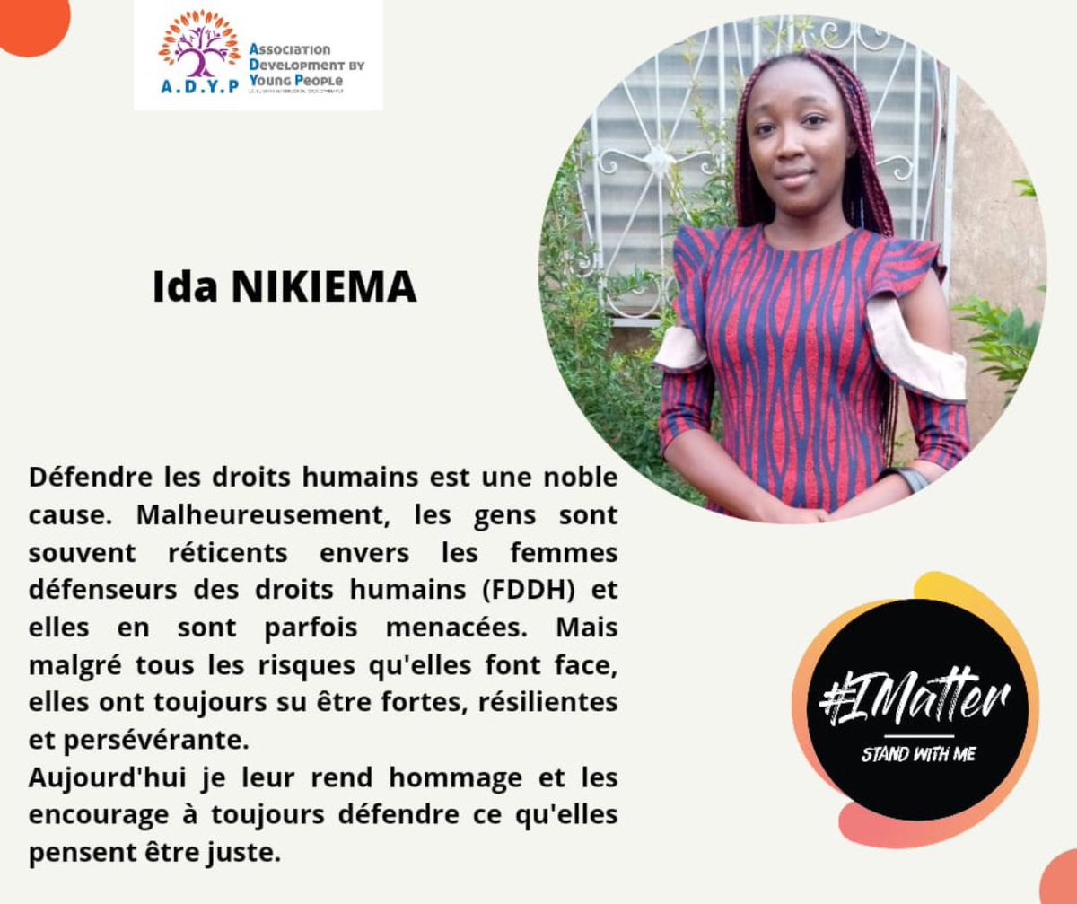 BicabaJunior's tweet photo. <<Défendre les droits humains est une noble cause…>>
#imatter #WPS2021 #AYID #FDDH https://t.co/Ew9tbqcQo9