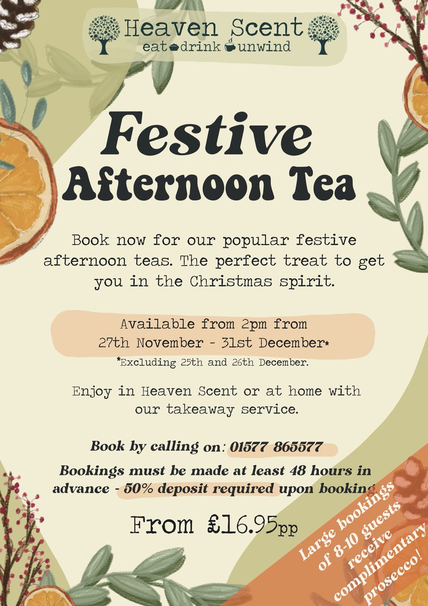ShopsHeaven's tweet photo. It’s the moment you’ve all been waiting for …. Our Festive Afternoon Tea and Festive Willy Wonka bookings are live!!

Ho!🎅 Ho!🎅 Ho!🎅

#willywonka #christmas2021 #christmasfun #afternoontea #willywonjaafternoontea #kidsafternoontea #heavenscent #coffeeshop #milnathort https://t.co/RF2JaZIBJM