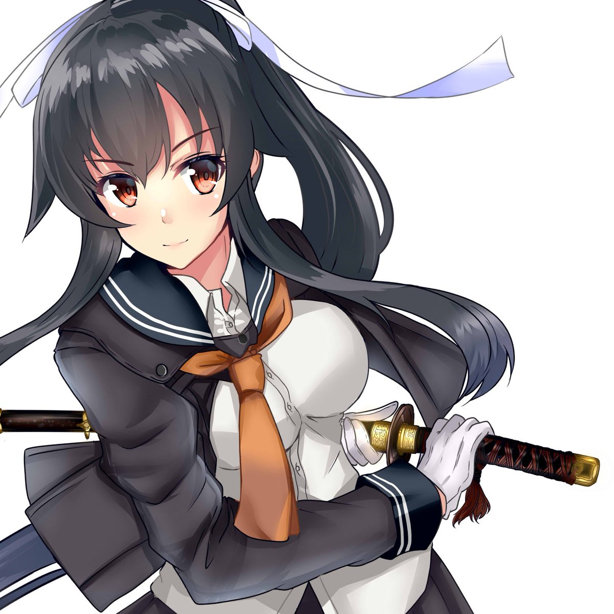 矢矧(艦これ) 「テレワーク終了
仕事終わったー('∀`) 」|火村 モリタカ＠/5月COMITIA144（B51a)/その次は神戸かわさき10のイラスト