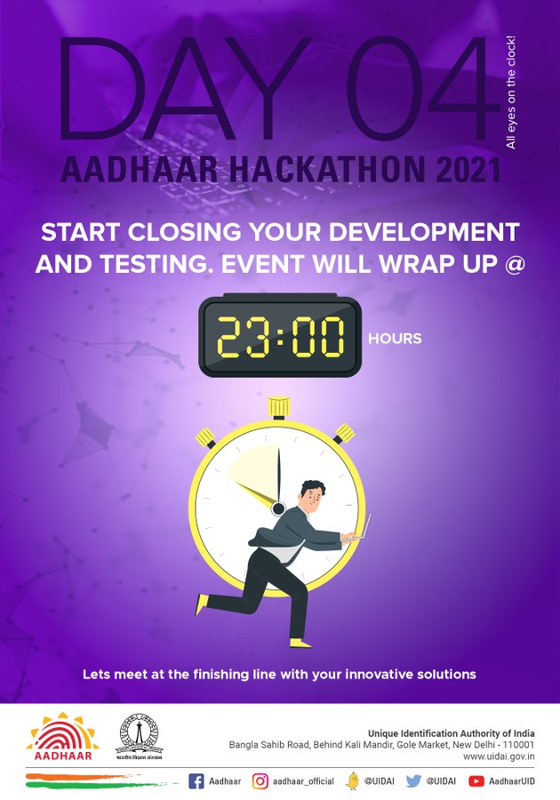 UIDAIBengaluru's tweet photo. #Uidaihackathon-ന്റെ നാലാം ദിവസം. ക്ലോക്ക് വേഗത്തിൽ ഓടുന്നു, ടീമുകൾ അവരുടെ നിയുക്ത ജോലികൾ അവസാനിപ്പിക്കുന്നതിന്റെ വക്കിലാണ്. നൂതനത്വത്തിന്റെ അവസാന രുചി ഏറ്റെടുക്കാൻ ജൂറി ആകാംക്ഷയോടെ കാത്തിരിക്കുകയാണ് അതിശയിപ്പിക്കുന്ന പരിഹാരങ്ങൾ. 1/2 https://t.co/bSkkDvoZFR