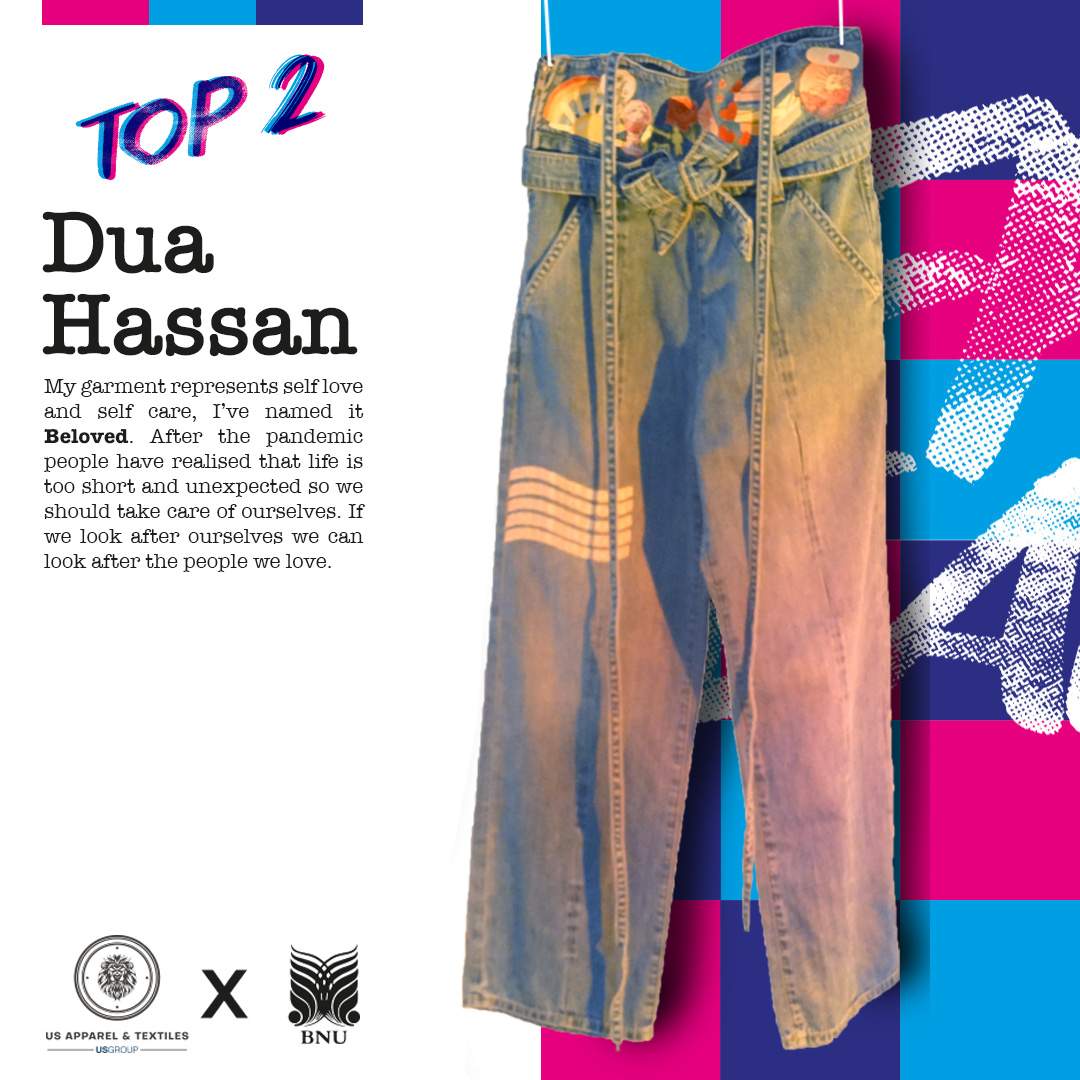usapparelandtex's tweet photo. It was a close call for sure! Our selection panel from US Denim Mills, equally liked these two designs. So, congratulations Dua Hassan and Ammara Wahid for securing the 2nd spot.
#offbeat #usapparelandtextiles #bnu #denim #lifeafterpandemic #adaptivefashion #newnormal #collab https://t.co/u9itGiUhzV