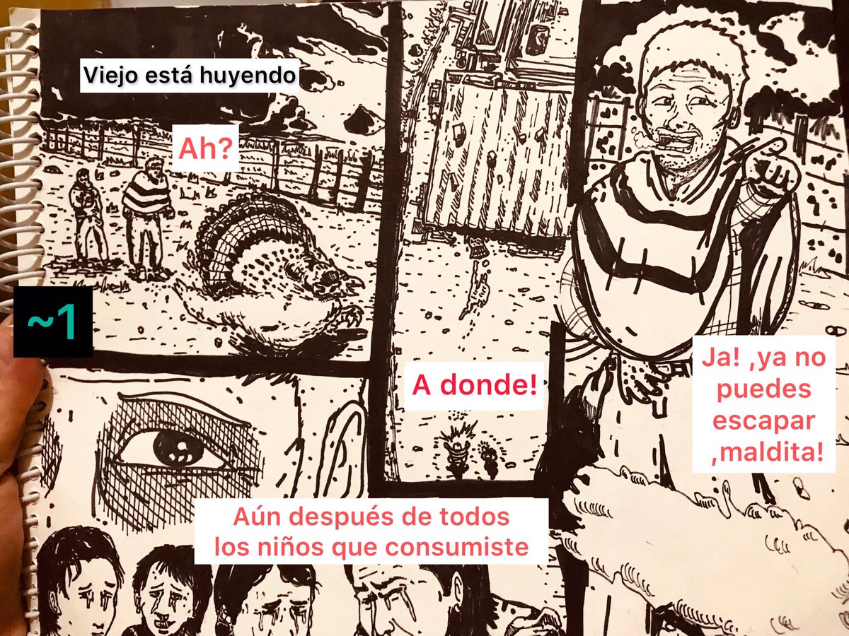 SuperVHS14's tweet photo. Aquí una parte de mi cómic 

“Las brujas son mujeres que pueden quitarse las piernas y se convierten en guajolotes, viajar envueltas en fuego en busca de su más preciado alimento, sangre de un recién nacido.”

#DiaDeMuertos #comic #halloween2021 #sketchbook #brujas https://t.co/3yoOcb24F6