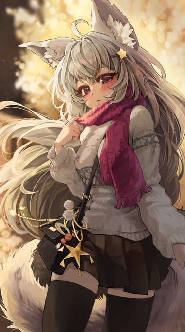 かわいい内気な狼の女の子のリクエストをいただきました🐺 Thank you!! 