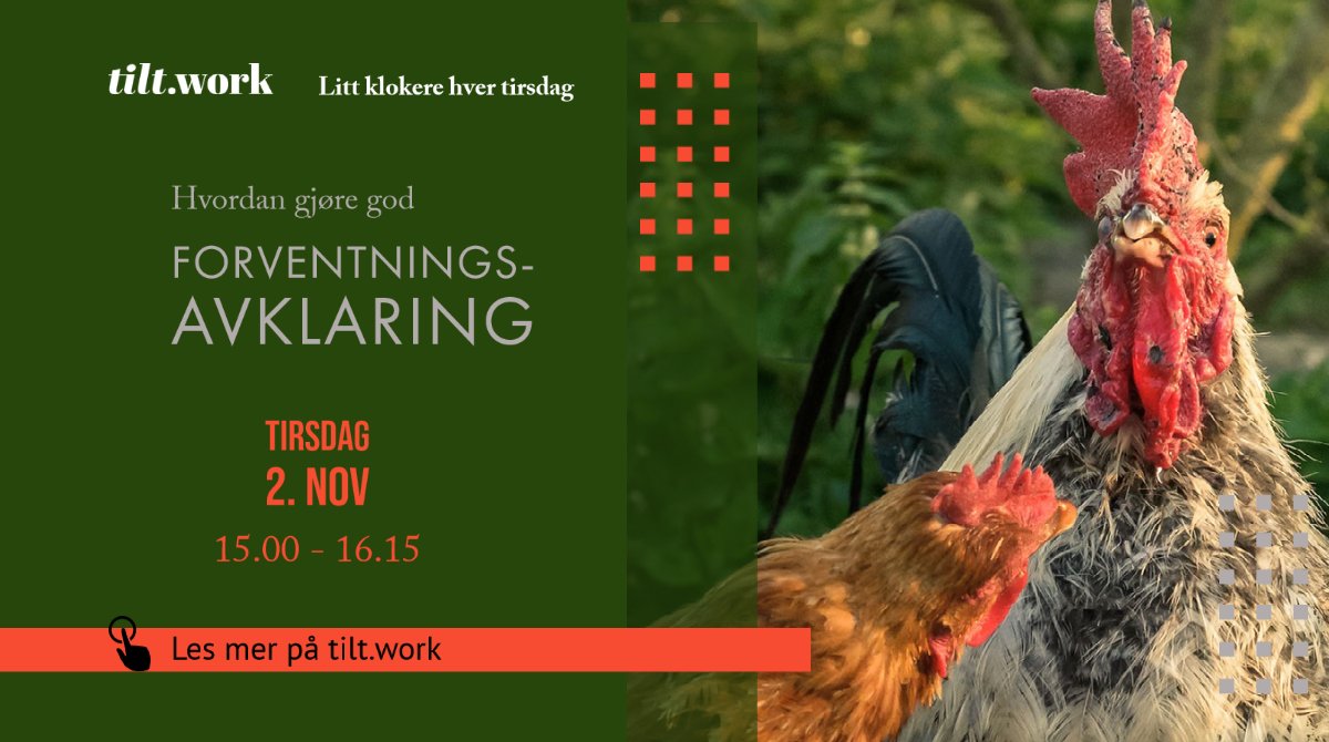 WorkTilt's tweet photo. Bli med på Litt klokere-møte om forventningsavklaring.

Link til påmelding:
https://t.co/Ny1KcveRe6

#tiltwork #forventningsavklaring #arbeidsliv #forventninger #ledelse #littklokere https://t.co/oIYs6rLeEk