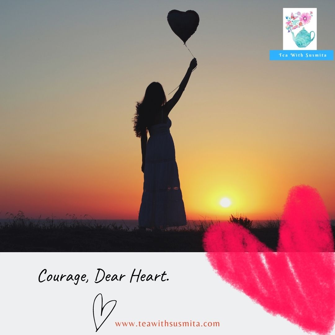 TeawithSusMita's tweet photo. Do you hear those little voices of encouragement in your head, sometimes? Listen to them. That's courage talking and helping you to conquer all fear.
#courage #strength #love #heart #encouragement #staystrong #teaheals #teahelps #teawithsusmita #mondayquotes #monddaymood #tea https://t.co/0rpI8kT8NN