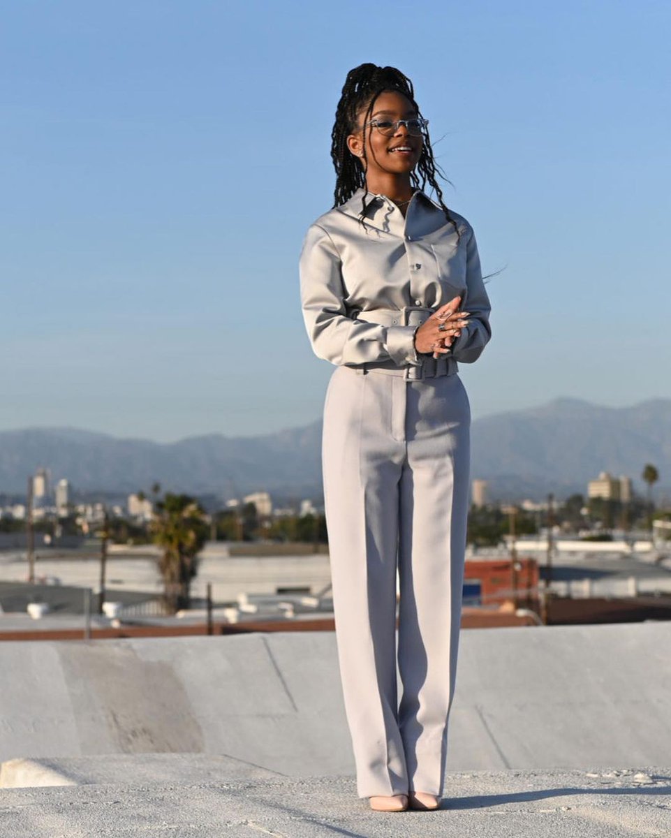 _OGThrift's tweet photo. #PickOfTheDay Style inspo today is Marsai Martin. Pair a silk blouse with grey dress pants to exude elegance and polish. For times when this outfit looks too classic, find a more fun selection of tops in our Women's Formal Wear. Violet &amp; Claire: K45. Teddy's: K100. Keep it #OG https://t.co/WOkQdL6Hr0