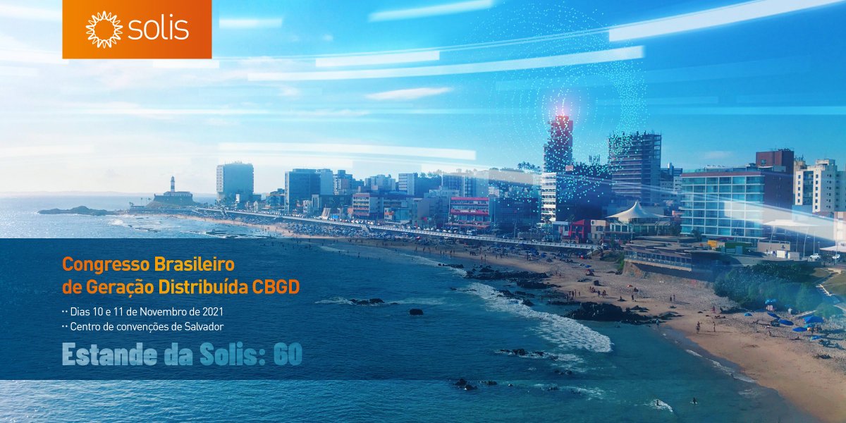 Solis_Inverters's tweet image. #CBGD is around the corner! From November 10th to 11th, Solis will be in Salvador, Brasil showcase to you the advanced #cleanenergy of #commercial and #residential solutions. Come visit @Solis at booth 60, the professional local team and surprise gifts waiting for you.
#CBGD2021