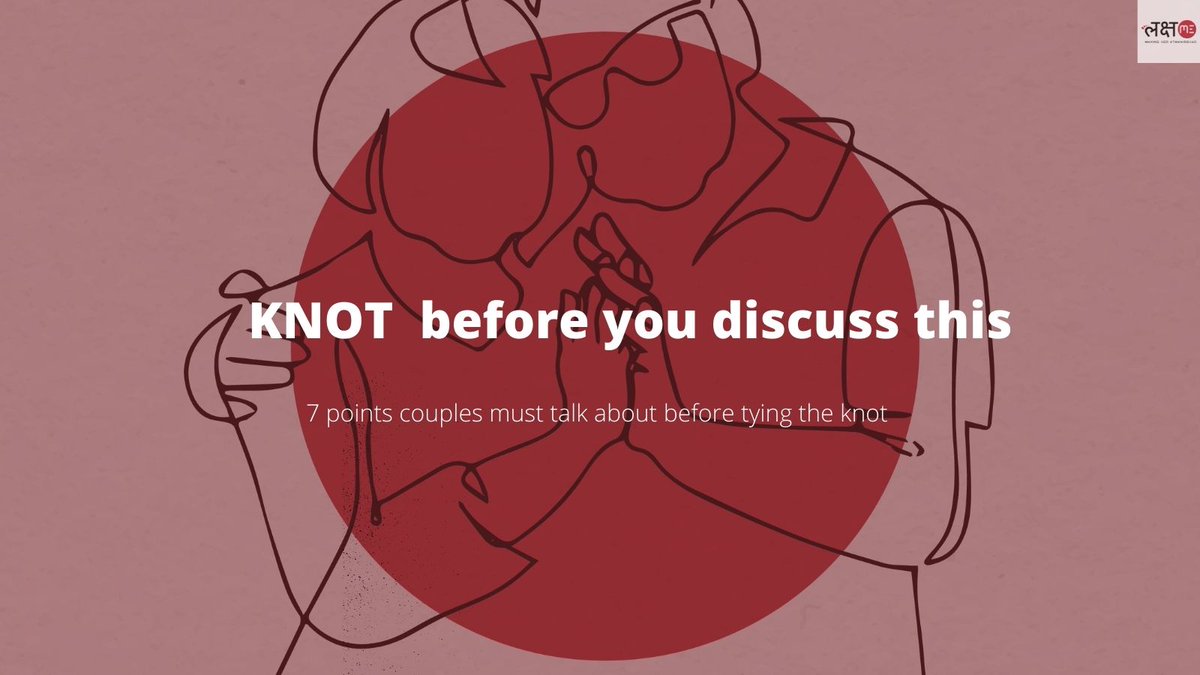 iamlakshme's tweet photo. It’s important to be on the same page before you take the biggest step of your life.
Read this thread to know about the key things you should know about each other before you get married!
#LakshMe #Marriage #Finance #MoneyConversation https://t.co/NZ24UzwUd6