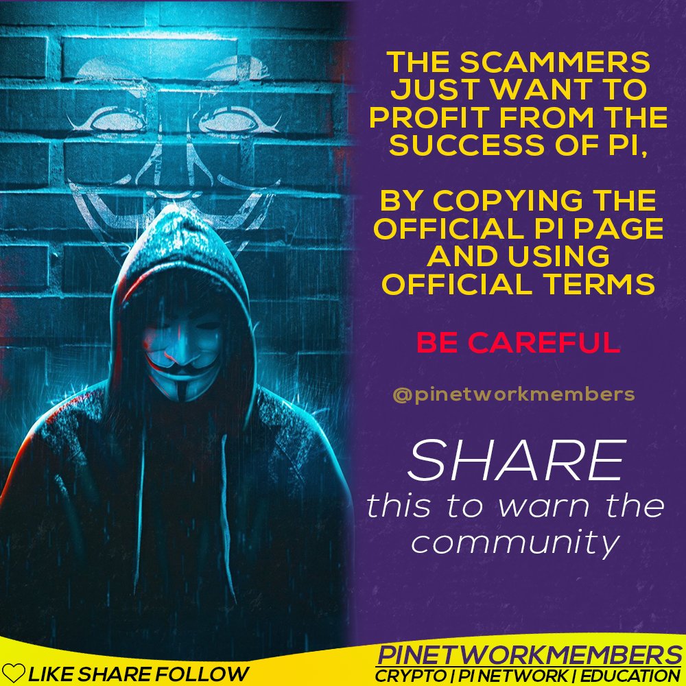 pinetworkmember's tweet photo. 😡 SCAM 😡

❌ RETWEET ❌

The last few days a link is circulating in the Pi Community from an unofficial page that claims to offer a Pi airdrop and presale. The scammers copied the whole Pi page in hope that the scam will be more effective.

#pinetwork #buildpi2gether https://t.co/G7m7q43ZM2