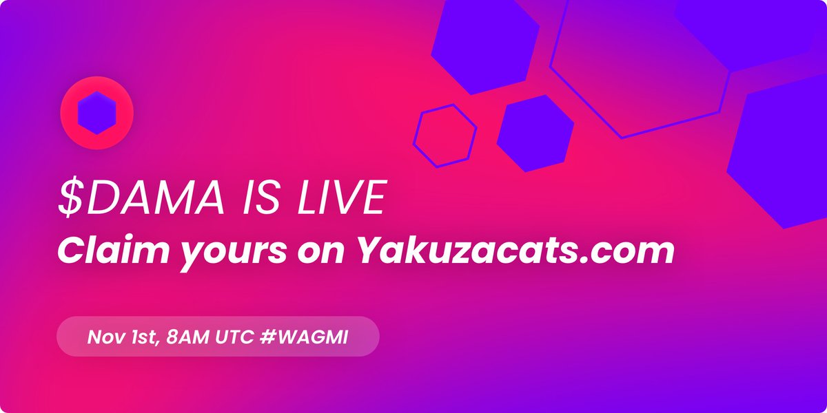 A thorough guide for you to claim $DAMA.
Check out link.medium.com/3MtqzdSjPkb