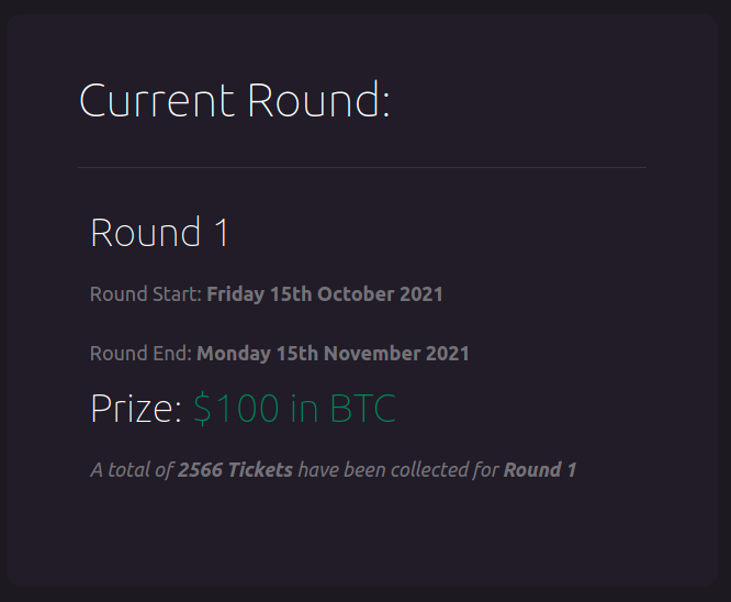Halfway our first giveaway round and the first 2500+ tickets have been awarded to users !!

Win $100 in free btc each month !!

Dont miss out on your chance at  winbitcoin.io

#btc #bitcoin #crypto #freebitcoin #freebitcoingiveaway #giveaway #freemoney #promo #crypto
