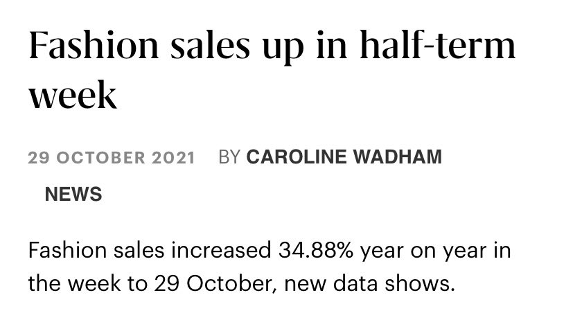 Half term sales up reports Drapers #retail #retailnews #highstreet #halfterm