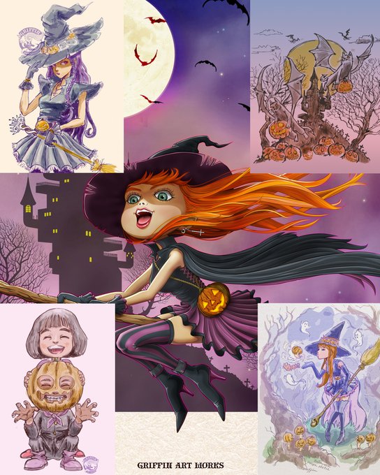 #先月描いた絵を晒そう
10月の半分はハロウィン絵でした 