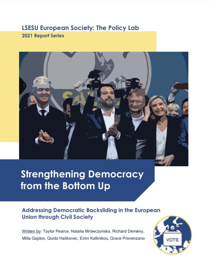 EuropeanLsesu's tweet photo. Our first research project is available to read on our Policy Lab website! 

A major thank you goes to our amazing team of researchers — Taylor Pearce, Natalia Mrówczyńska, Richárd Demény, Milla Gajdos, Quido Haškovec, Eirini Kallinikou and Grace Provenzano. 

Link is in our bio. https://t.co/4J3IkceKer