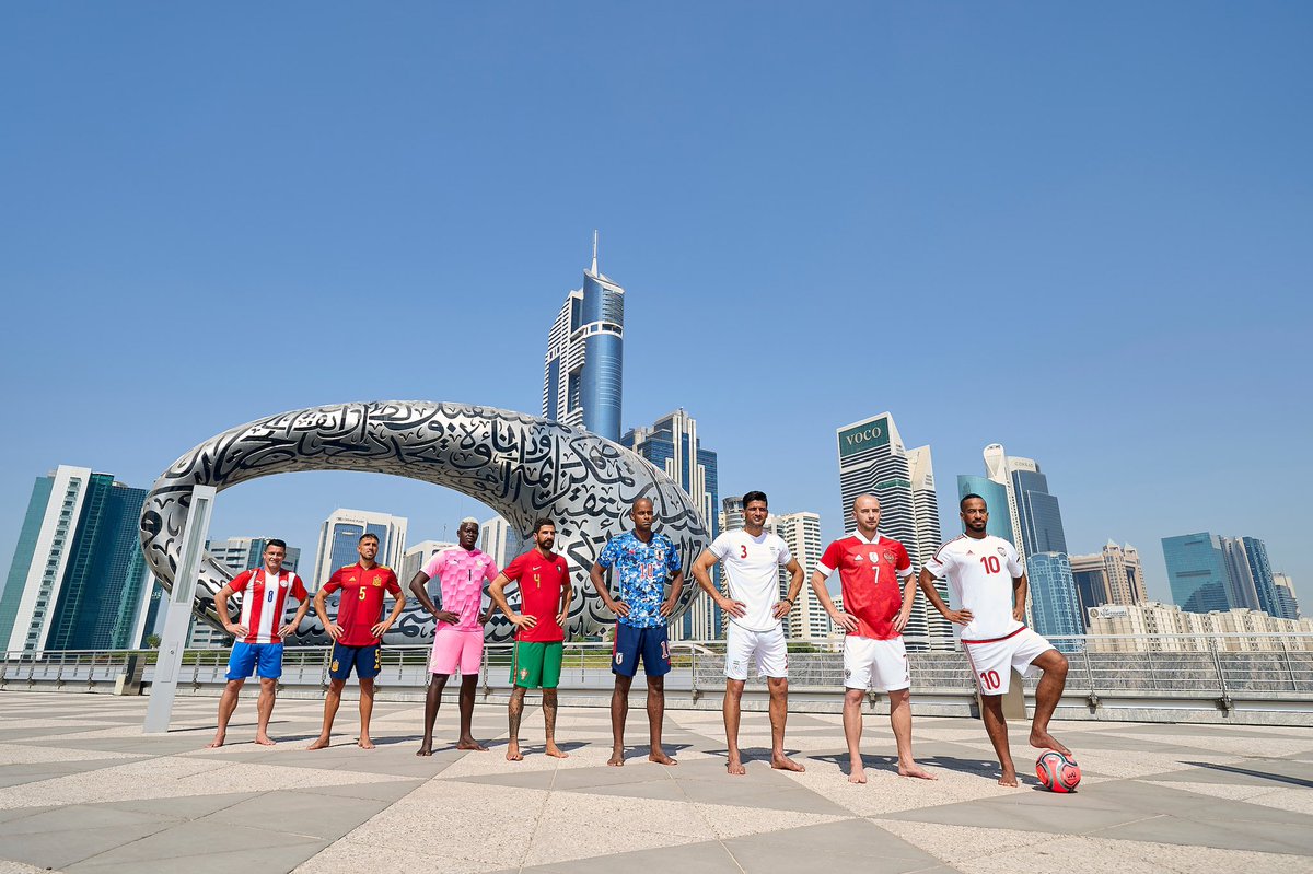 BeachSoccer_WW's tweet photo. We are ready!! Bring on the Tecnotree Intercontinental Beach Soccer Cup Dubai 2021!!

🇦🇪 🇷🇺 🇮🇷 🇯🇵 🇵🇹 🇸🇳 🇪🇸 🇵🇾 

#beachsoccer #IntercontinentalCupDubai #dubai #tecnotree #mydubai #dubaisc #uae #bringiton #puma #unaoc #iqoniq https://t.co/9QKNdM7G3T
