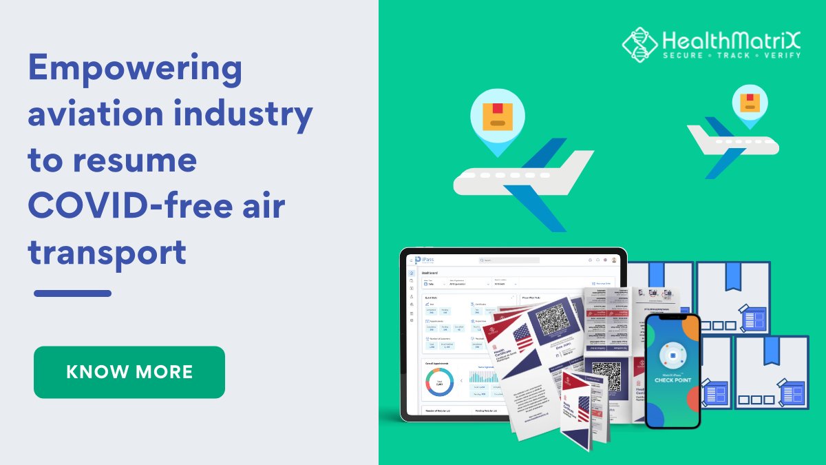HealthMatriX_T's tweet image. Want to detect fake health credentials to ensure safe air travel? 
Now verify the authenticity of vaccination and COVID test reports instantly with HealthMatriX.
#HealthMatriX #CovidSolution