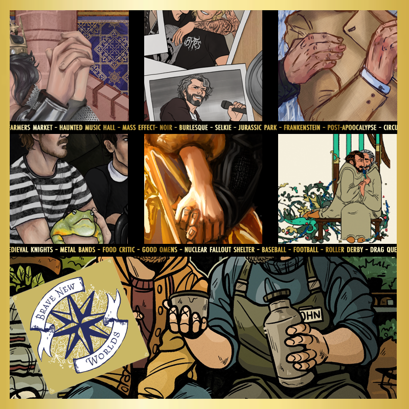 ✨✨WE'RE LIVE: Brave New Worlds: a Terror AU fanzine, a Nov 2021 Exclusive!✨✨

With four different sections, over FORTY AUs and 250+ pages of content, we guarantee everyone will find something to enjoy!

To purchase, please follow the link below.
bravenewworlds.gumroad.com