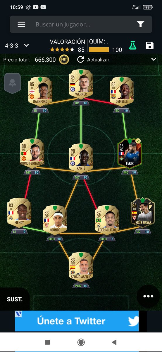 AdrianVaron5's tweet photo. @raulmbp10 @xARiiAN No sé si la plantilla está muy bien pero si quieres que sea más barata cambia a mendy por theo https://t.co/RU6KsUCTJR