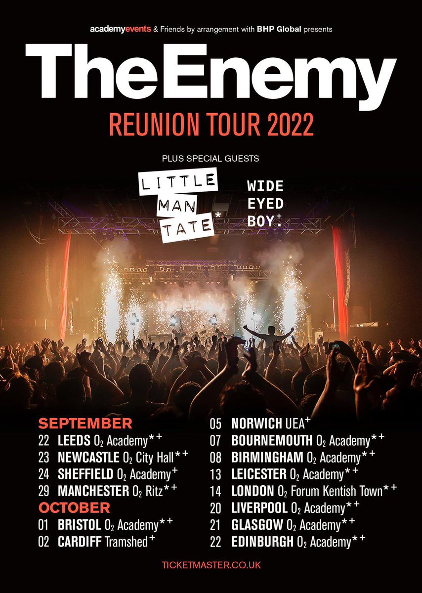 The Enemy have just announced a massive 2022 reunion tour