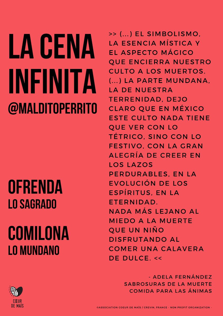 🇫🇷"Le dîner infini" de l'artiste mexicain José Fabián Estrada alias <a href="/malditoperrito/">Cachorro</a>
🇲🇽“La cena infinita" del artista mexicano <a href="/malditoperrito/">Cachorro</a>
🇬🇧"The infinite dinner" by Mexican artist José Fabián Estrada alias <a href="/malditoperrito/">Cachorro</a> 
#diademuertos #vieassociative #nonprofitorganization
