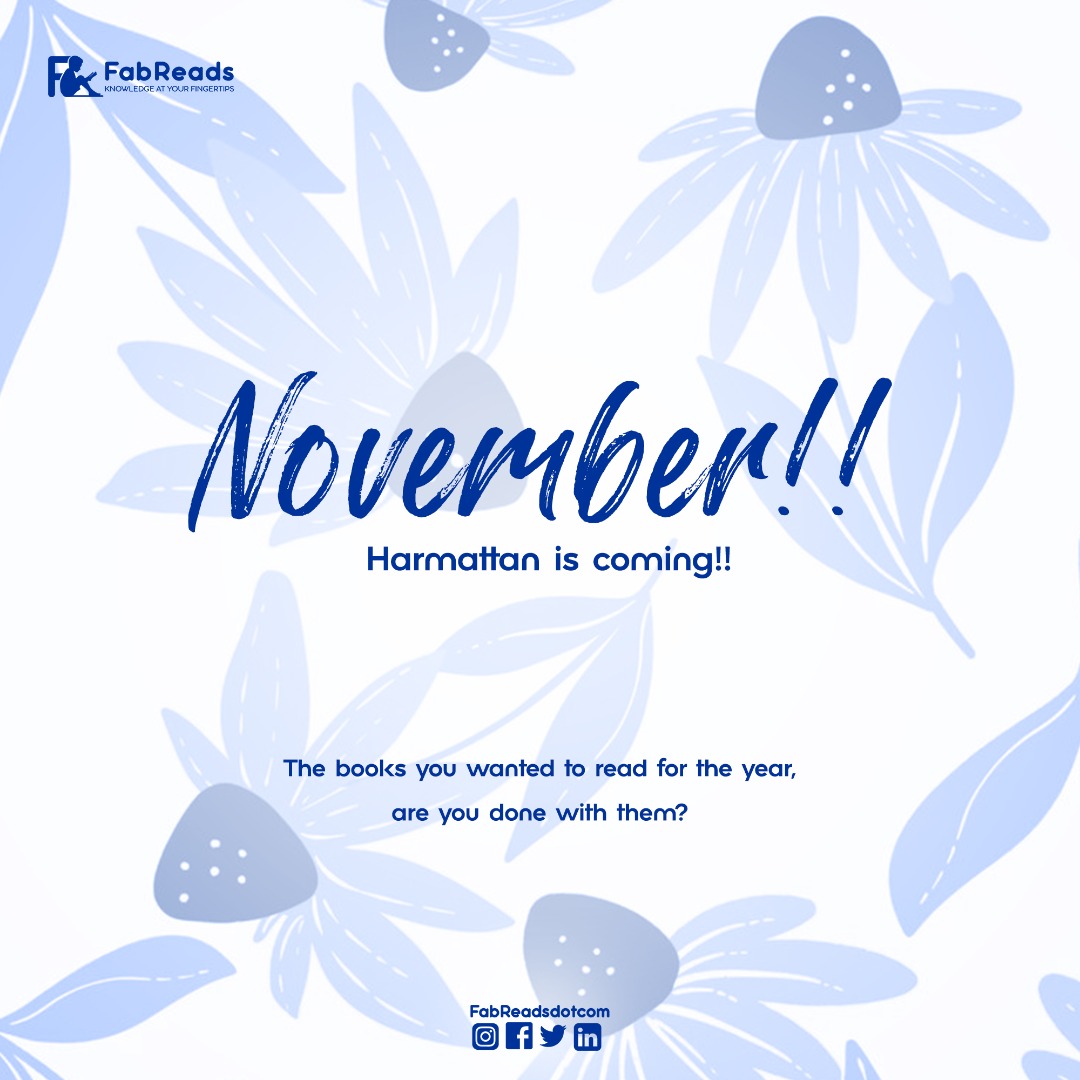 FabReadsdotcom's tweet photo. The 11th Month it is! β€
What's the plan for the rest of the year?
#NovemberWish #November1st #fabreads #fabreadsdotcom https://t.co/MZ9bgPpy8T