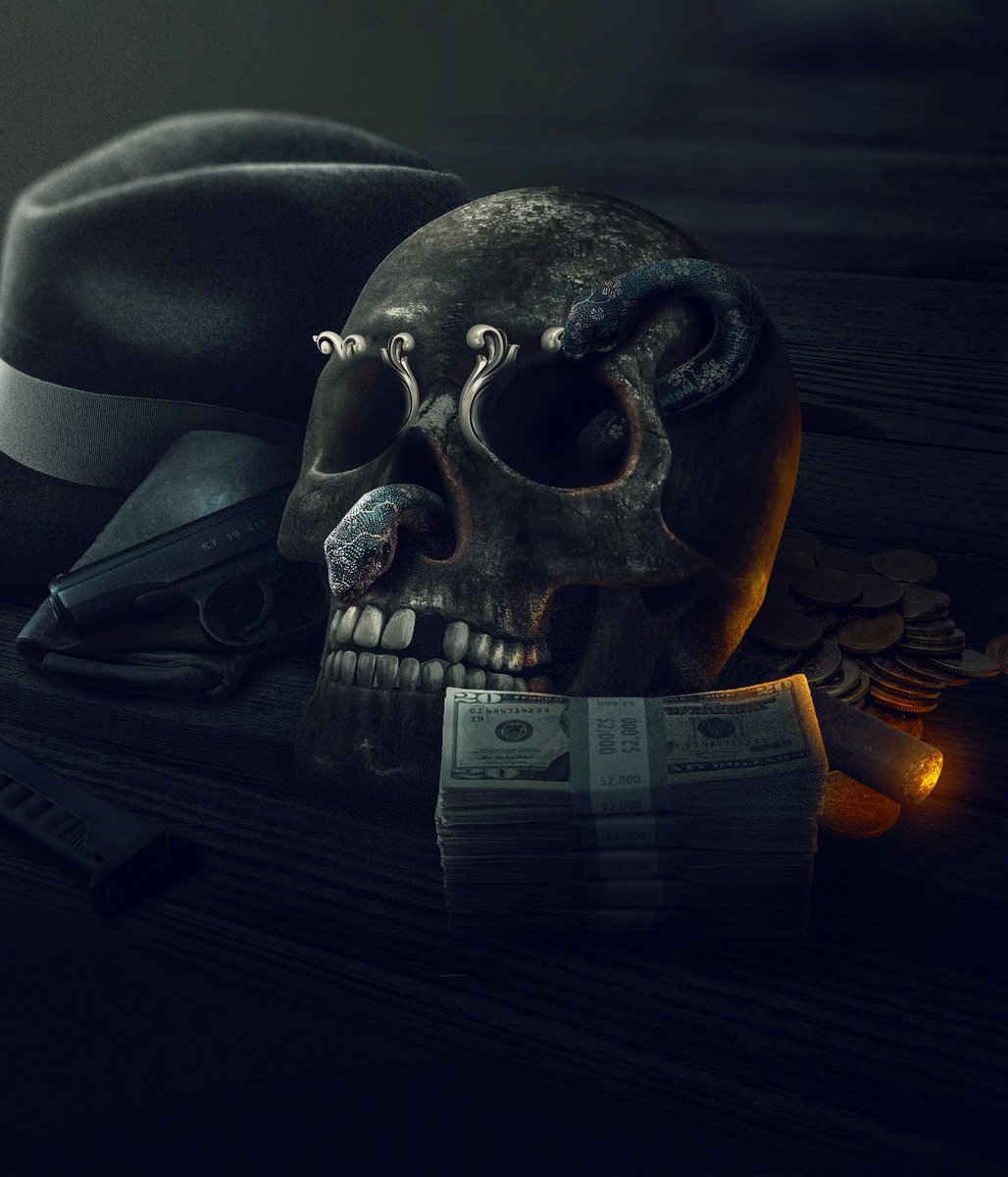 alcabonesNFT's tweet photo. "Everybody’s a gangster until a gangster walks in the room."

#AlCabones #TwoFaced #halloween2021 https://t.co/0xsBo2HWVI