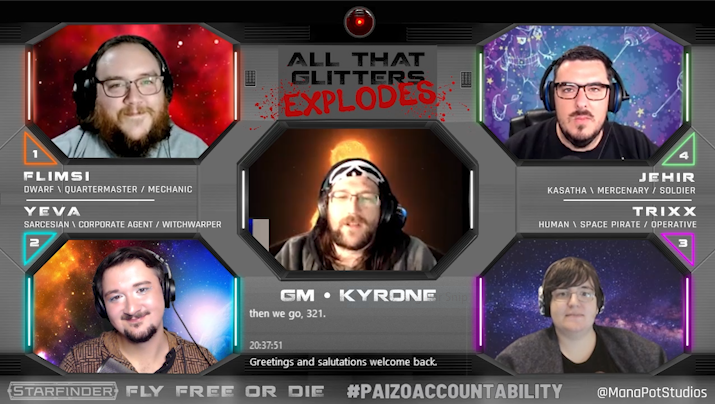 ManaPot_Studios's tweet photo. After 2 weeks hiding on Akiton, the new crew of the Oliphaunt are eager to leave the system and start working again. They just need to make a stop at Absalom Station... Hopefully no one recognizes them there!

#Starfinder #TTRPG, 19:30 GMT (13:30 EDT) on https://t.co/eWBIT1r5oy~ https://t.co/myd1YcaYO5
