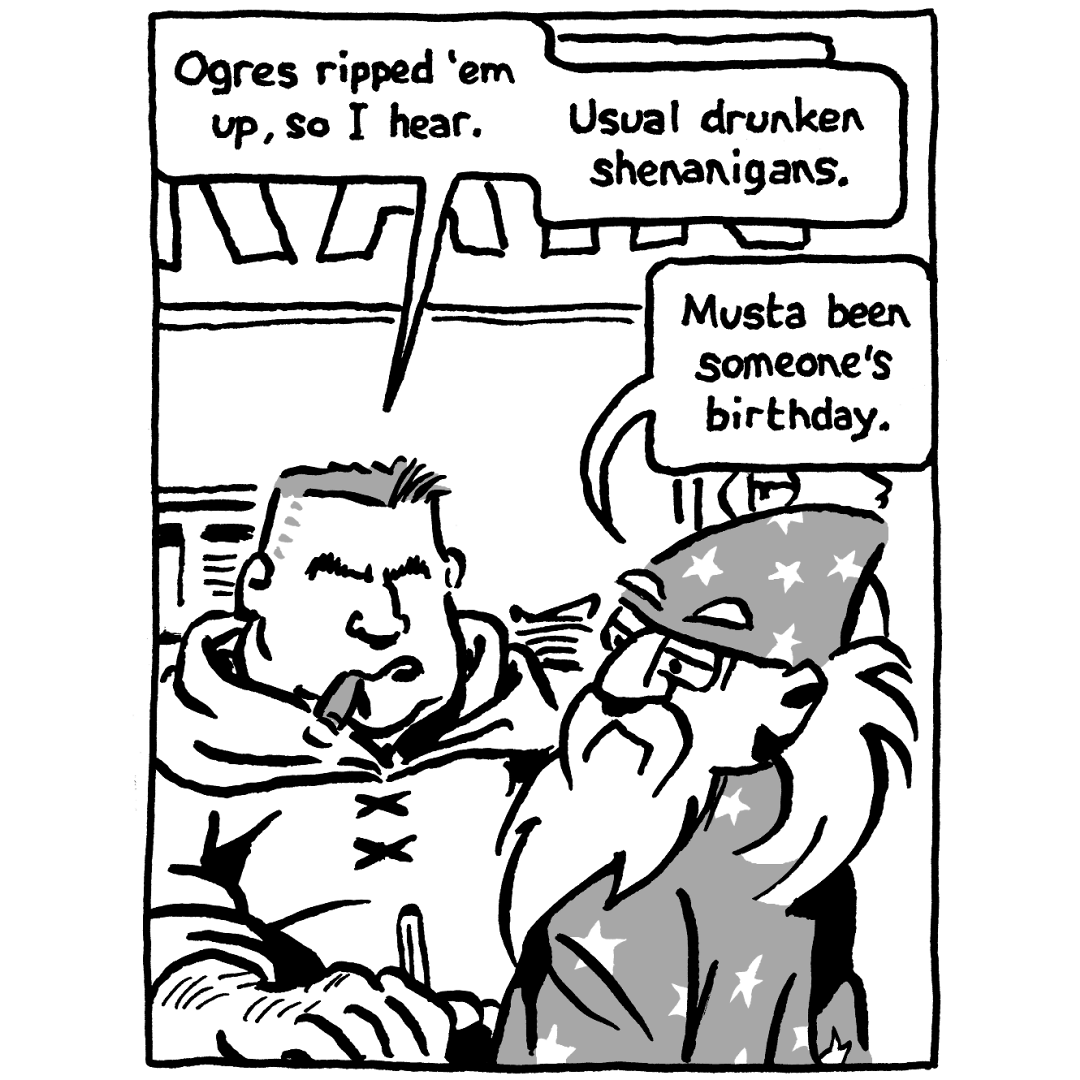 johncomic's tweet photo. new episode of "Not That Magic: Tales of Vernor Magus" (the Wizard of More Or Less) #comics #comicstrip #NotThatMagic #VernorMagus #RussTheBarbarian https://t.co/xEmcGiIVHQ