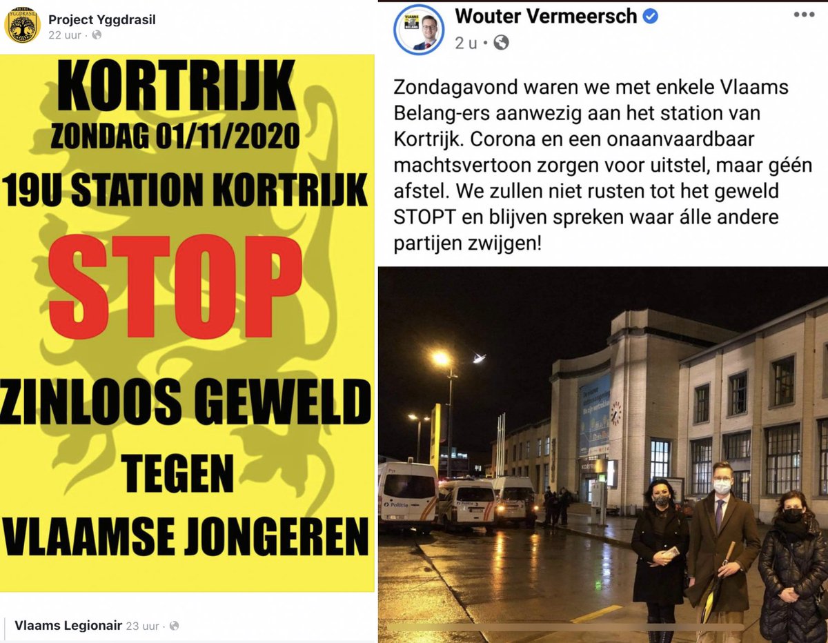 v_geuzen's tweet photo. Vandaag, 1/11/20 dag op dag stond #vlaamsbelang #woutervermeersch alleen te betogen voor een #vlaams geweldenaar tegen #vrouwen.
#voorpost #tomasboutens organiseren graag marsen voor eigen #etters
In #kortijk pakte niet wat in #puurs wel was gelukt. @KVDHeuvel_VP
Cc/@VincentVQ https://t.co/QtgzoomJNn