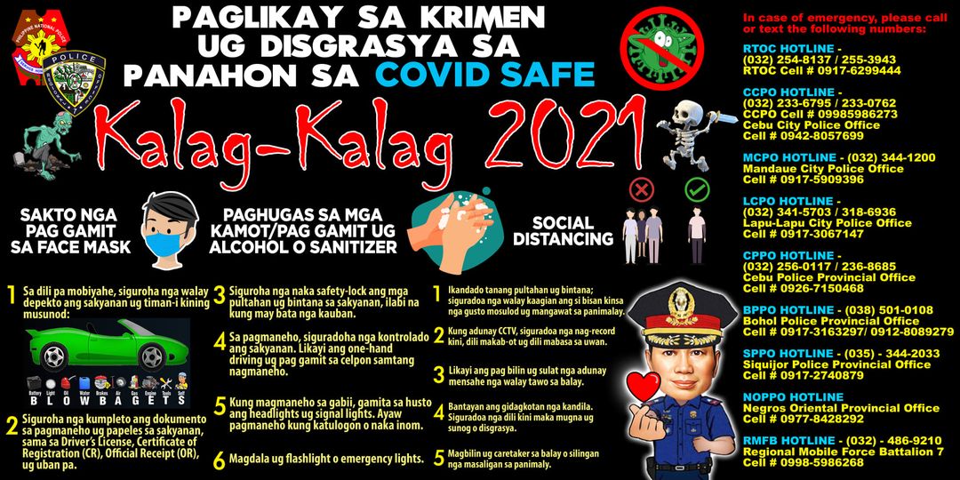 pro7official's tweet photo. Paglikay sa Krimen ug Disgrasya sa Panahon sa Covid Safe Kalag-Kalag 2021
Mag amping kita Amigo!

#undas2021
#TeamPNP
#PulisNgPilipino
#PNPKaubanMo
#WeServeAndProtect https://t.co/JXNURb60jS