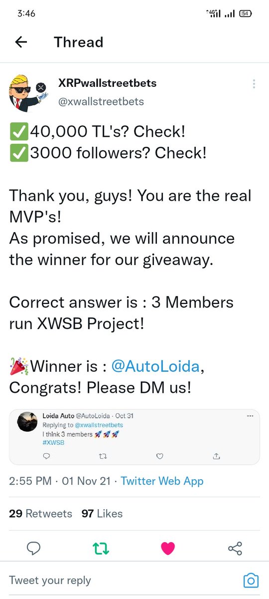 AutoLoida's tweet photo. @xwallstreetbets 
So Generous ☺️☺️☺️
Got my reward from @xwallstreetbets 💯 real ..
So many projects and contest to come .
Godbless and Good luck to your projects @xwallstreetbets  ..
#XWSB 
#XUMMcommunity 
#xummairdrop https://t.co/uSZXzauawL