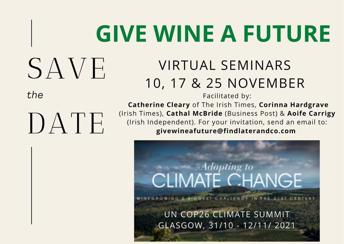 Wine_Allies's tweet photo. Join the #givewineafuture movement and be part of the change - email givewineafuture@findlaterandco.com  for your invitation to the virtual series on climate action in the wine industry from 10 November (trade only) https://t.co/O2ZYW2d5eO