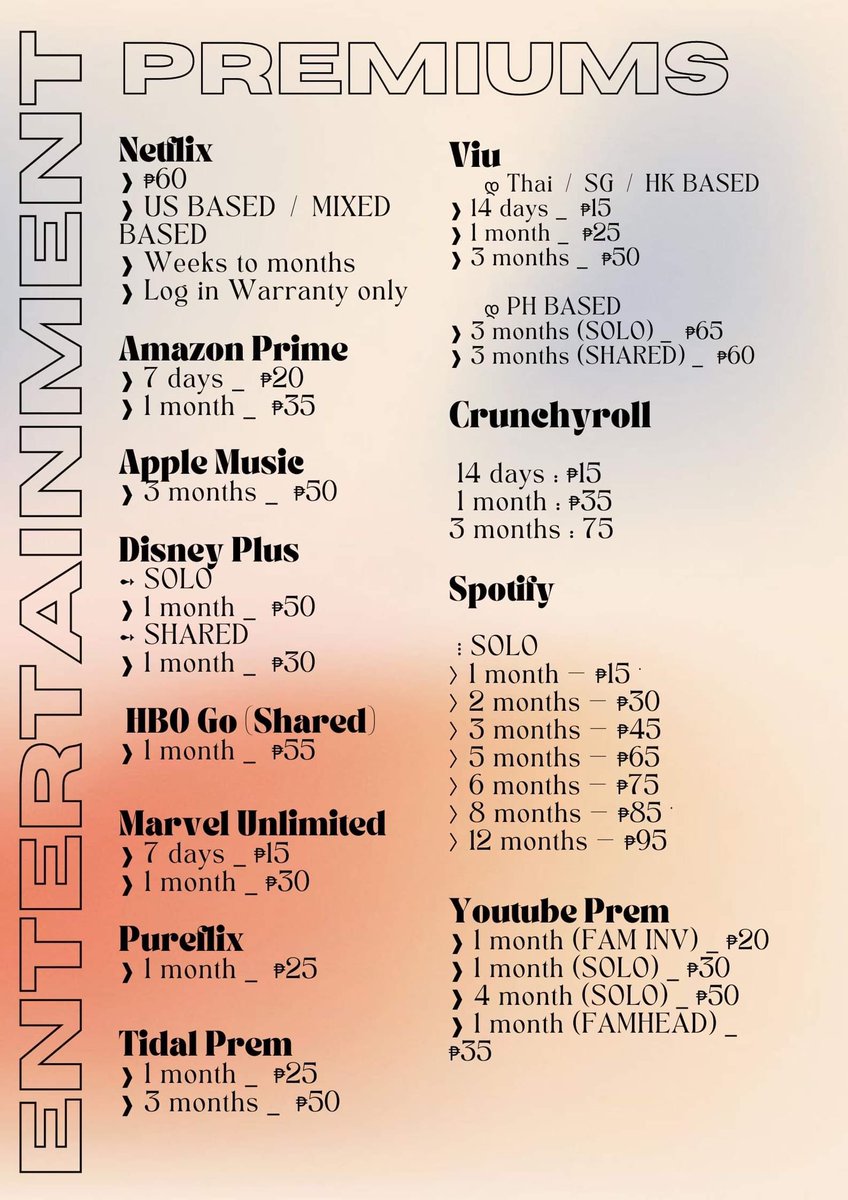prems_bb's tweet image. annyeong!! open pa rin tayo for today~~ avail na kayooo 

🏷 lfb wts premium accounts netflix spotify youtube premium canva pro grammarly viu crunchyroll iflix vip hulu disney plus quizlet zoom quillbot scribd chegg coursehero cheap affordable mura premium