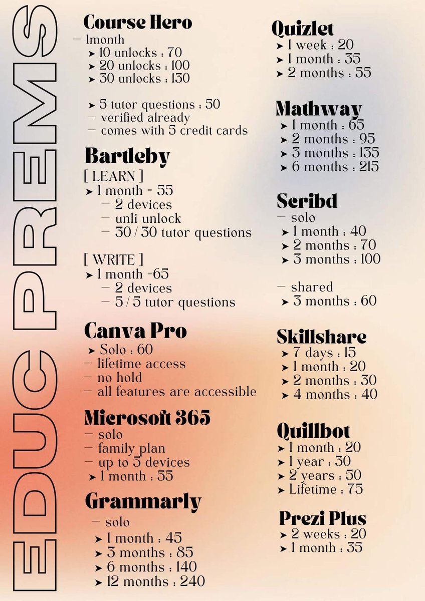 prems_bb's tweet image. annyeong!! open pa rin tayo for today~~ avail na kayooo 

🏷 lfb wts premium accounts netflix spotify youtube premium canva pro grammarly viu crunchyroll iflix vip hulu disney plus quizlet zoom quillbot scribd chegg coursehero cheap affordable mura premium