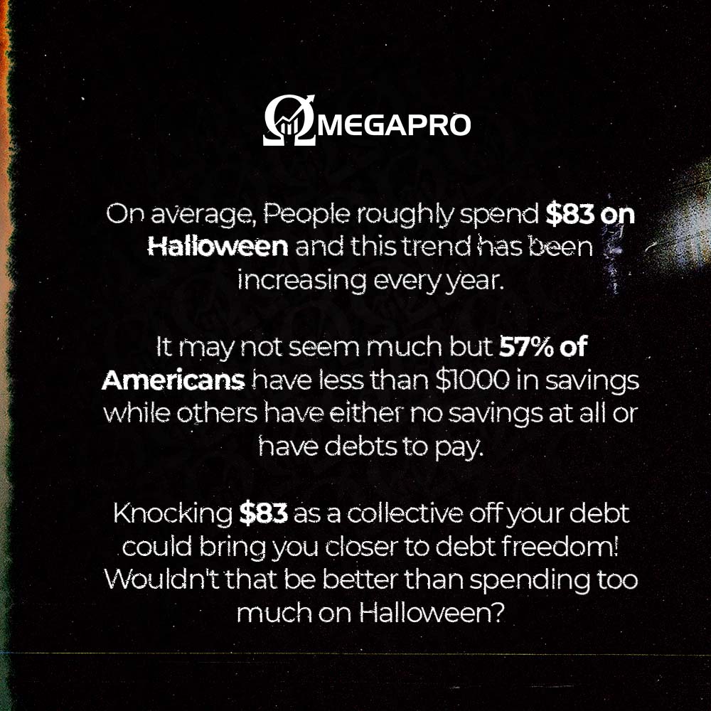 _OmegaPro's tweet photo. People got used to spending on special occasions; they sometimes don't realize the impact of their spending decisions on their financial status. $83 may not seem much but when you add up all the Halloween spending you did over the years, I bet you can already buy a car with it. https://t.co/bYOWEUbnP9