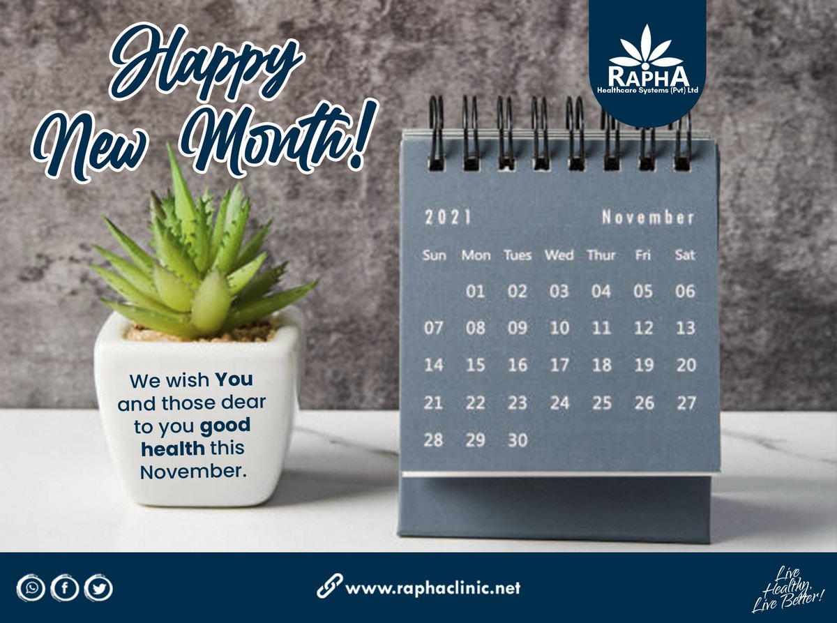 raphaclinic1's tweet photo. Wishing you and your loved ones progress and good health this November...#HappyNewMonth
#RaphaCares #November #hellonovember #newmonth #newmonthnewgoals #newmonthvibes https://t.co/5EoOR77T5P