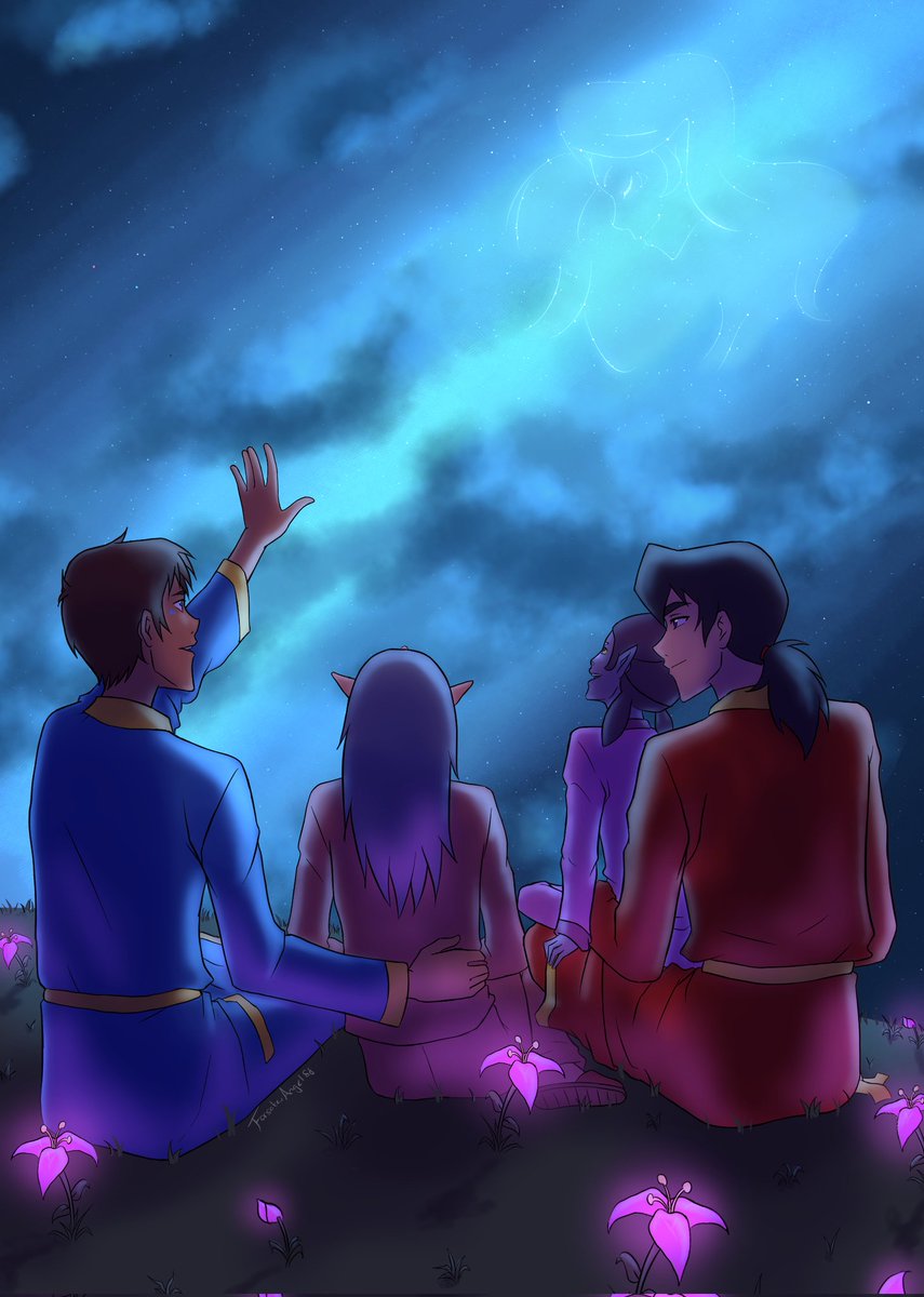 My piece for the <a href="/klconstellation/">Equinox Ascending ✨ Project Finished</a> zine. I chose to do a post s8 piece with Allura being the constellation.
#klance