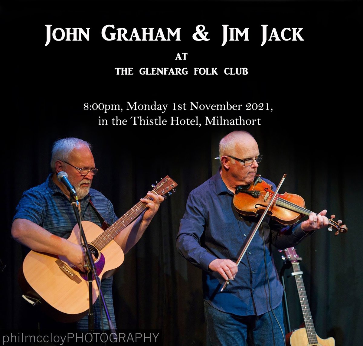 Tonight at the Glenfarg Folk Club, John Graham & Jim Jack, with Cy Jack. #glenfargfolkclub